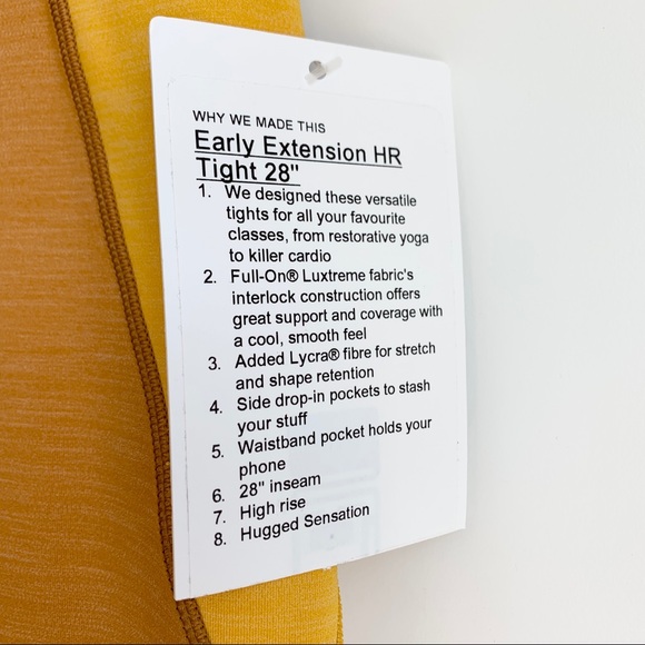 NWT Lululemon Early Extension high rise legging tights - Picture 3 of 16